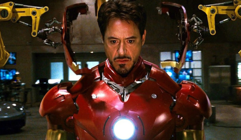 armored hero tony stark suit up