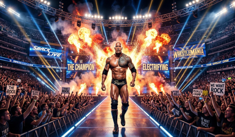 electrifying entrance arena the rock