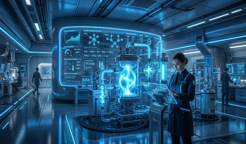 futuristic chemical aesthetic xenon