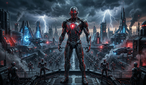 futuristic machine overlord ultron