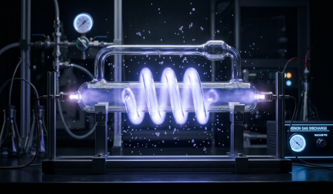 glowing noble gas element xenon