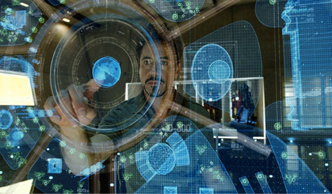 hologram tech interface tony stark