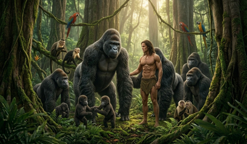 human raised by apes tarzan