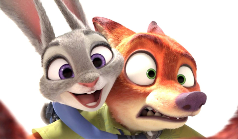 judy hopps and nick wilde funny selfie zootopia closeup