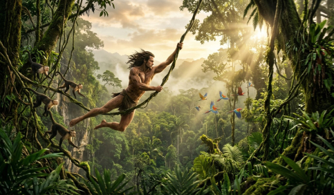 jungle vine swing adventure tarzan