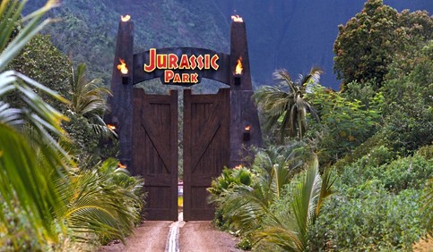 jurassic park iconic gate