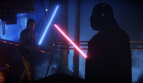 luke skywalker lightsaber duel
