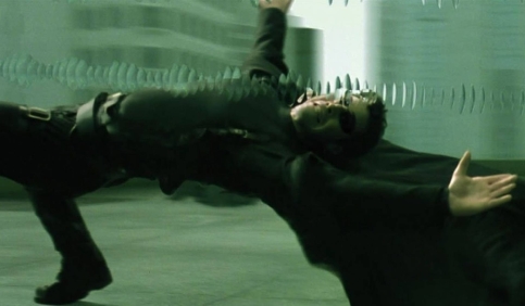 matrix slow motion scene