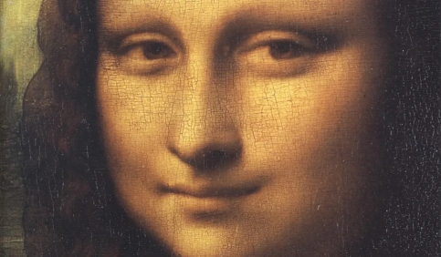 monalisa smile closeup
