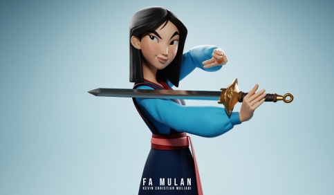 mulan sword pose