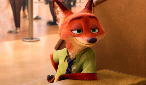 nick wilde smirking dmv scene zootopia character