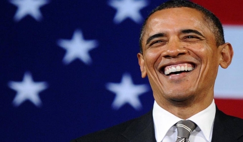 obama smiling portrait