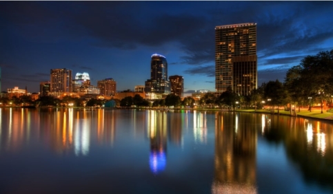 orlando cityscape night