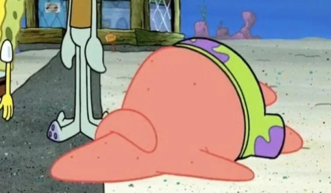 patrick star lazy pose