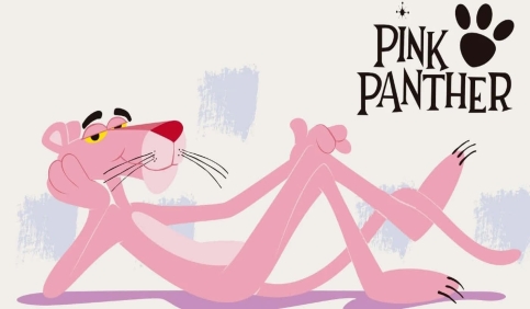pink panther relaxed pose