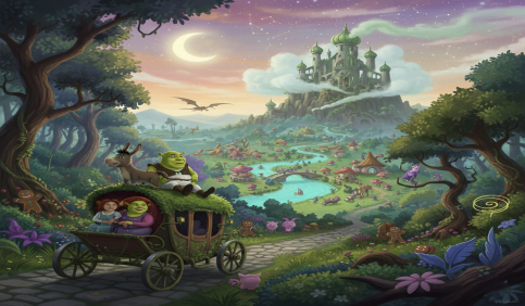 shrek fairytale world animated art