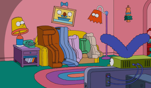 simpsons animated family couch gag