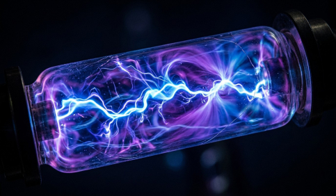 vibrant gas discharge glow xenon