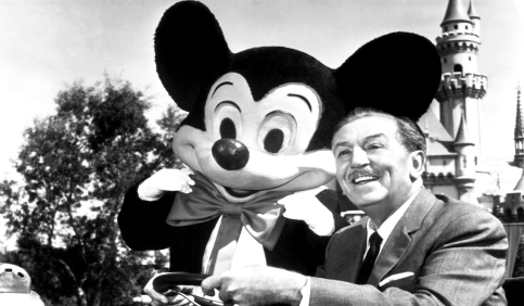walt disney with mickey mouse disneyland classic