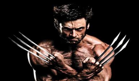 wolverine claws intense portrait dark background