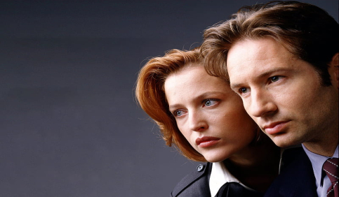 x files mulder scully intense closeup duo portrait