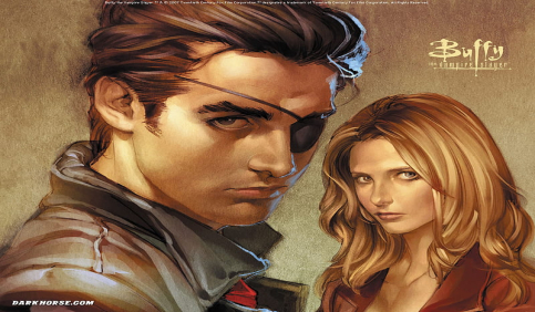 xander buffy the vampire slayer comic style angel eyepatch buffy portrait