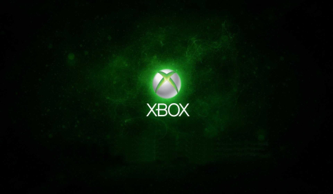 xbox logo green glow dark background minimal