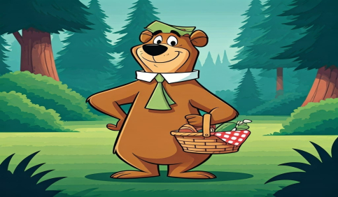 yogi bear picnic basket forest cartoon