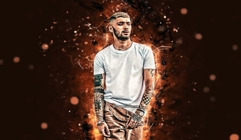 zayn malik fire effect artistic portrait tattoos