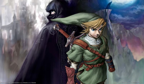 zelda link shadow dark figure hero fantasy game art